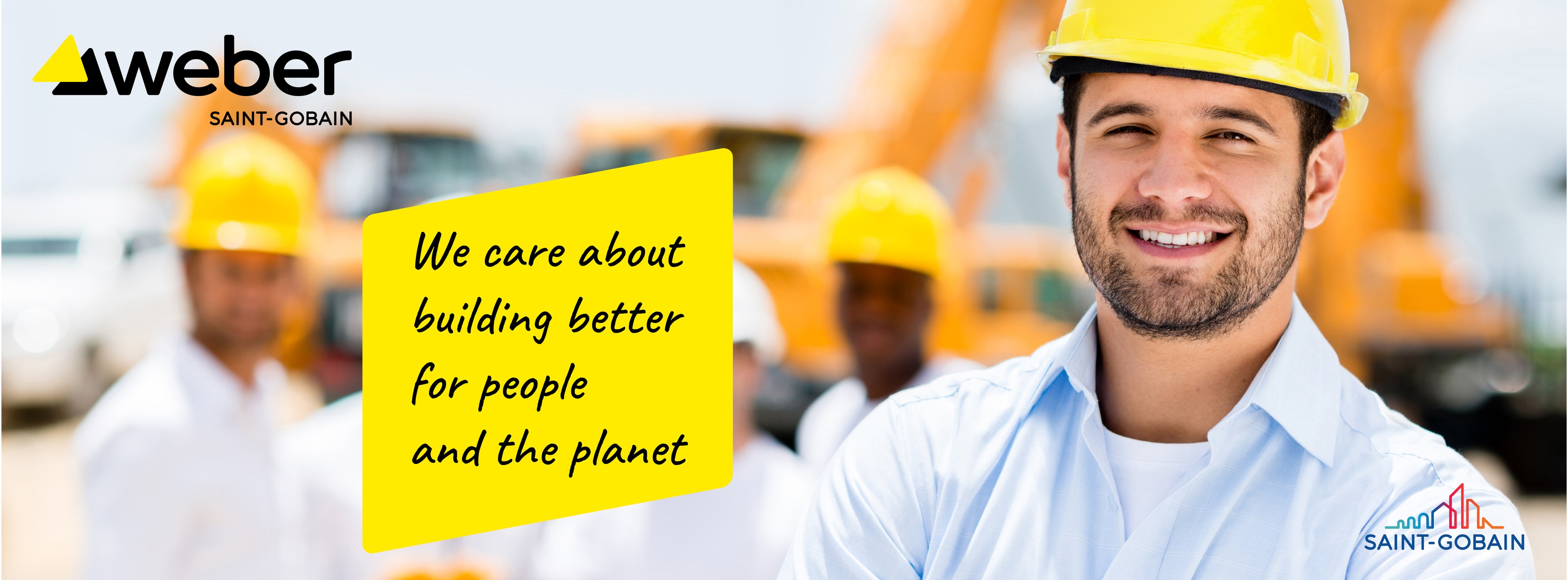 Large commercial building facade renovated with Weber construction chemicals, showcasing modern solutions for waterproofing in Lebanon.